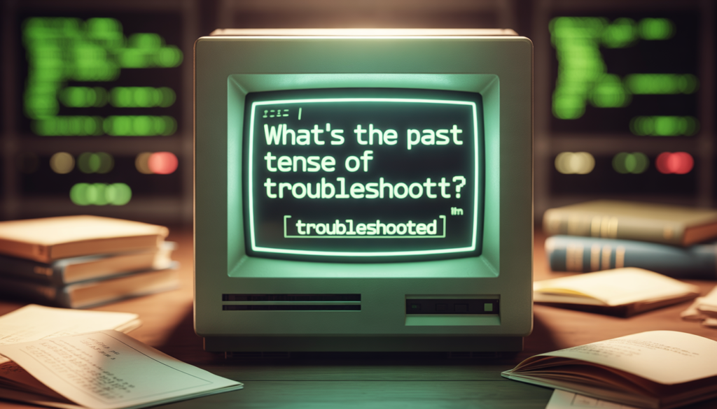What's the Past Tense of Troubleshoot?