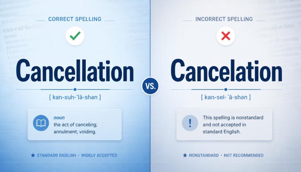 Cancellation vs Cancelation: Which Spelling Is Correct?