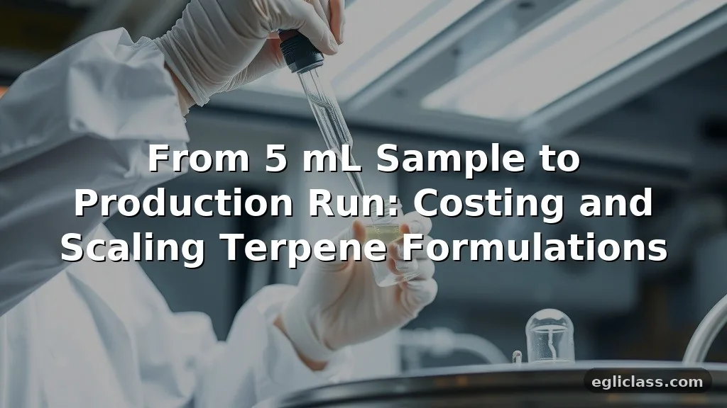 From 5 mL Sample to Production Run: Costing and Scaling Terpene Formulations