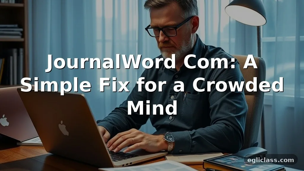 JournalWord Com: A Simple Fix for a Crowded Mind